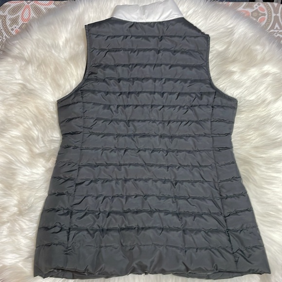 Maurices- Black/White/Pink 3/4 Puffer Vest Rose Gold Zipper Pulls -S #0091 - Picture 2 of 10